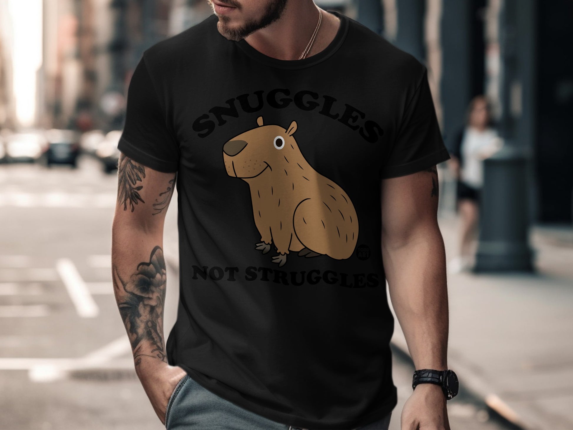 Snuggles Not Struggles Graphic T-Shirt for Men
