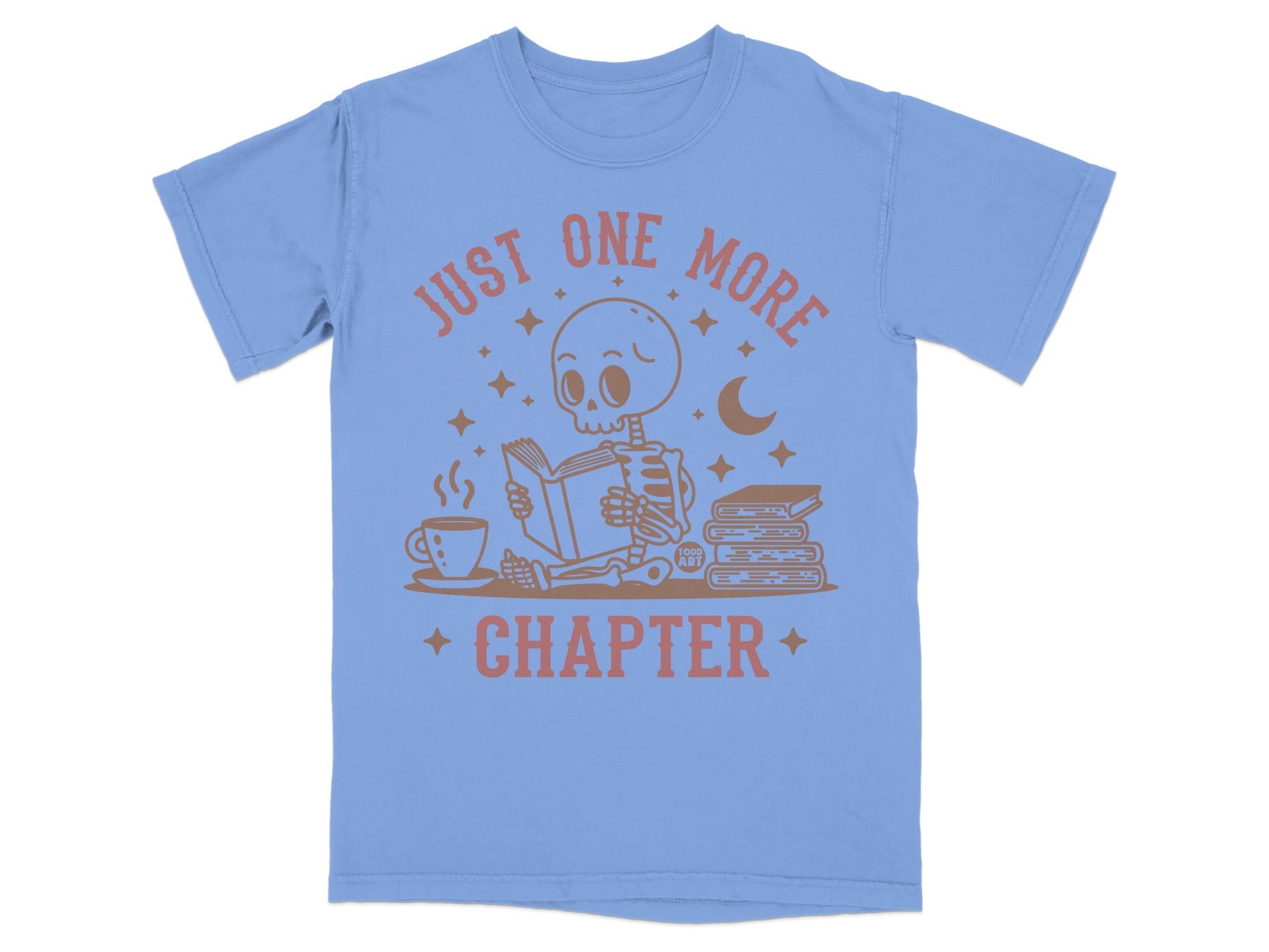 Just One More Chapter Skeleton Reading T-Shirt