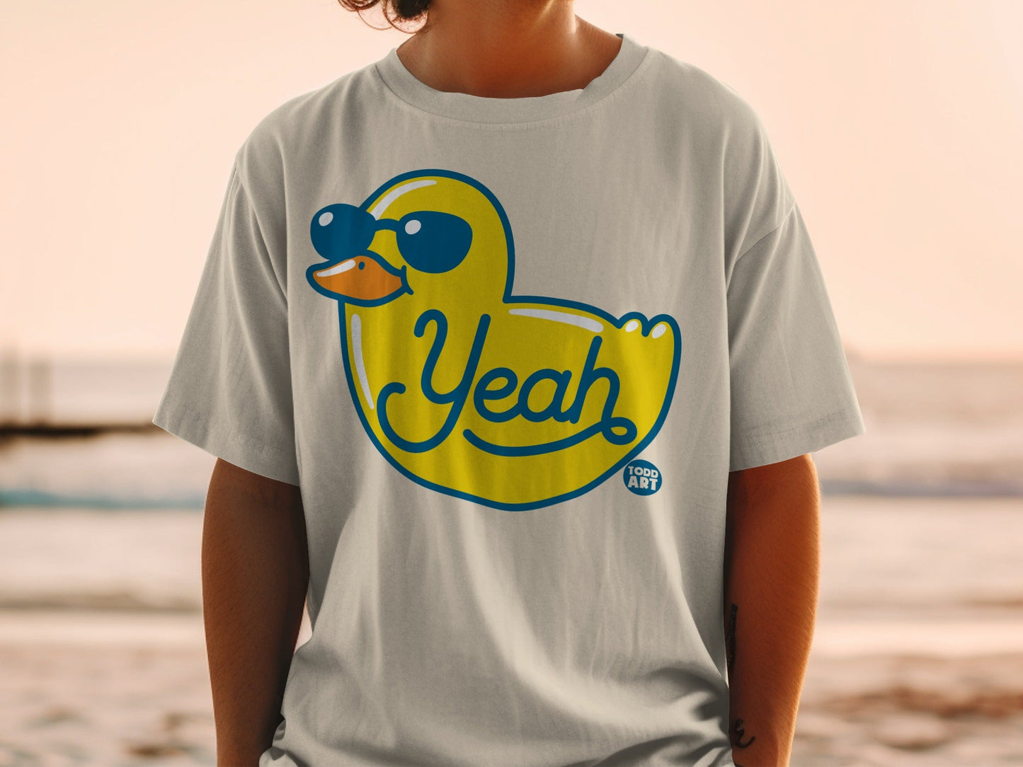 Yeah Sunglasses Duck Graphic Design T-Shirt