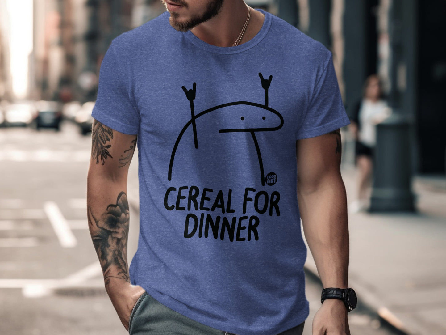 Cereal for Dinner Todd Art Graphic T-Shirt