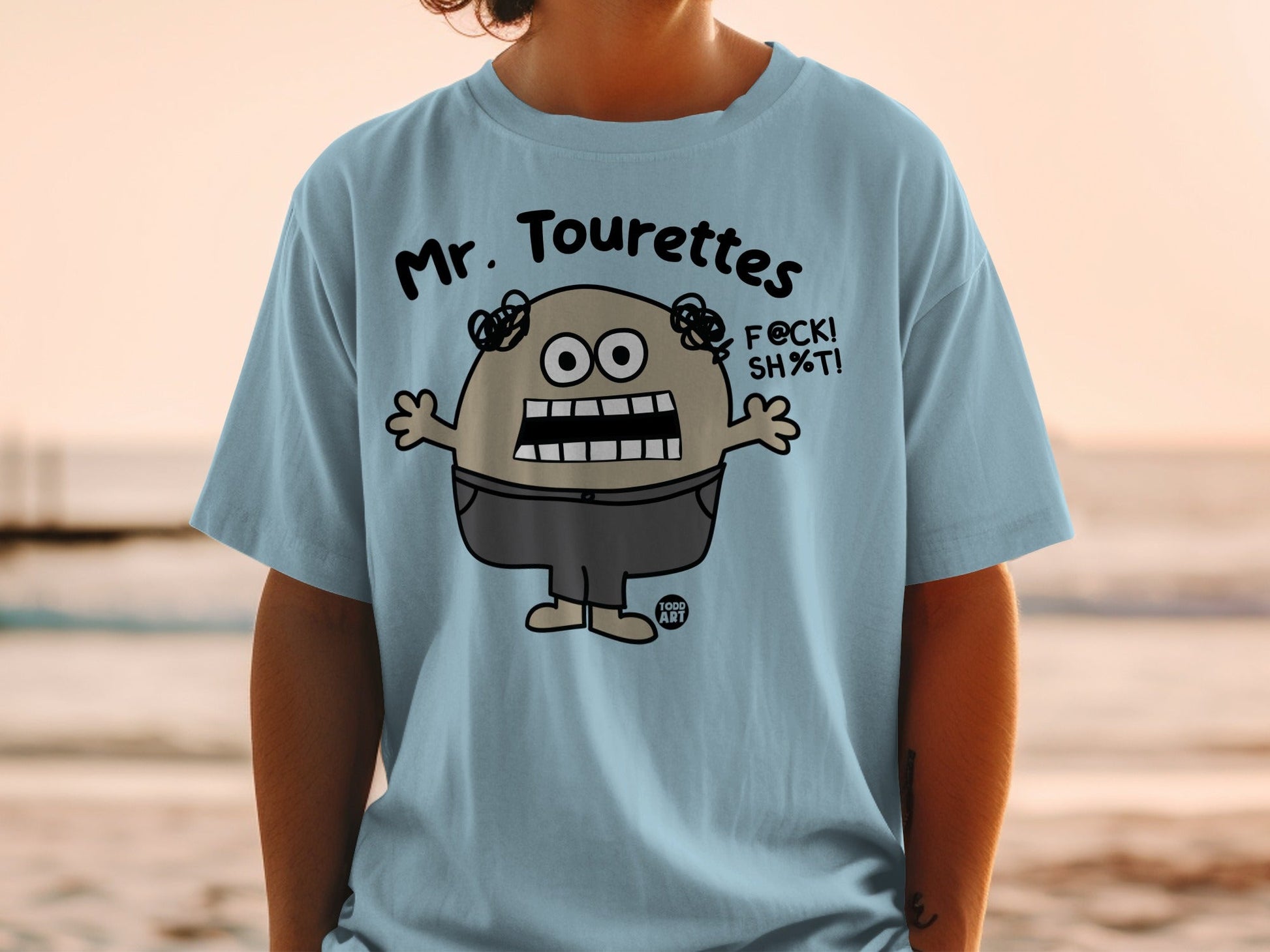 Mr. Tourettes Character Graphic T-Shirt