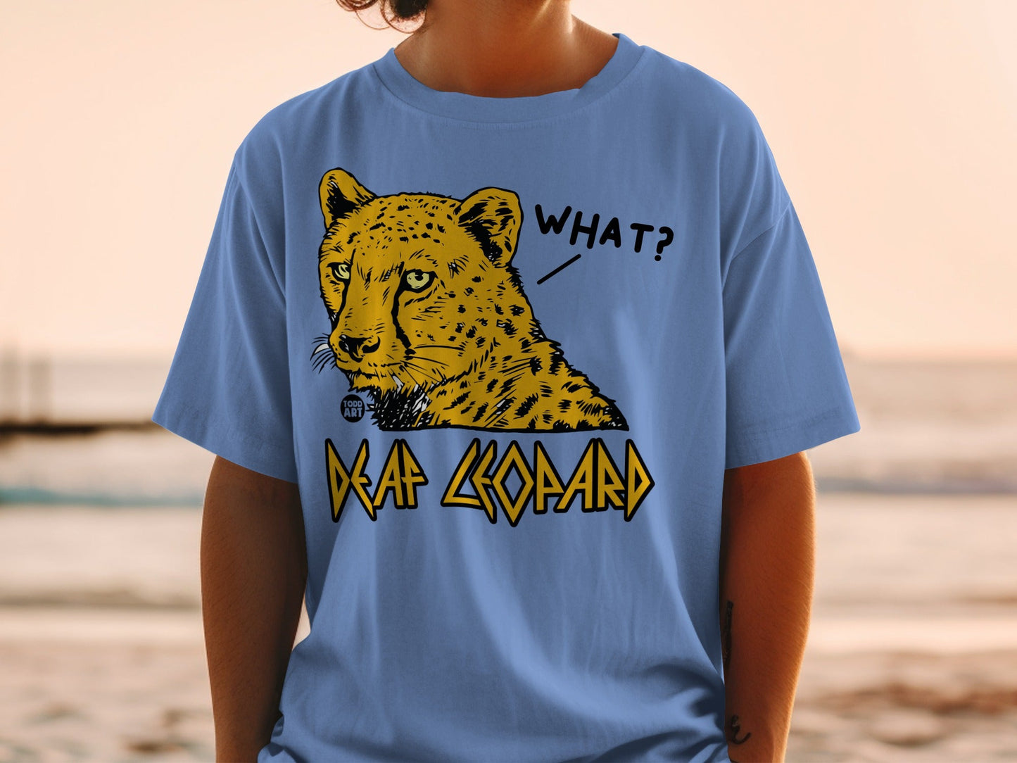 Deaf Leopard What? Graphic Tee