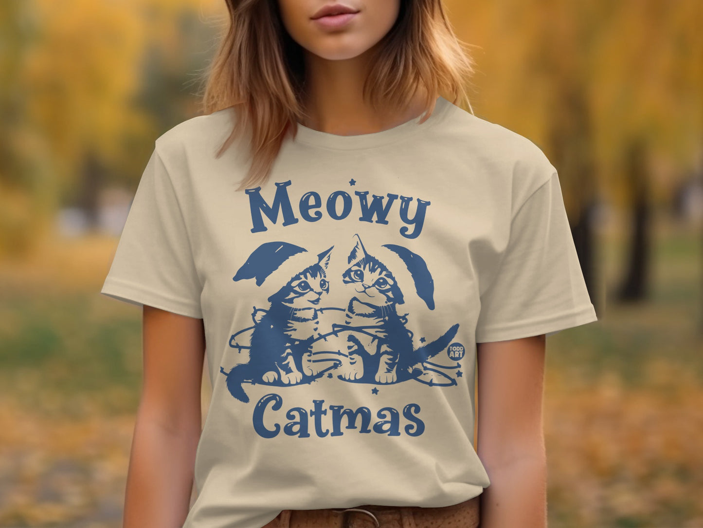 Meowy Catmas Funny Holiday Cats Cute T-Shirt Product