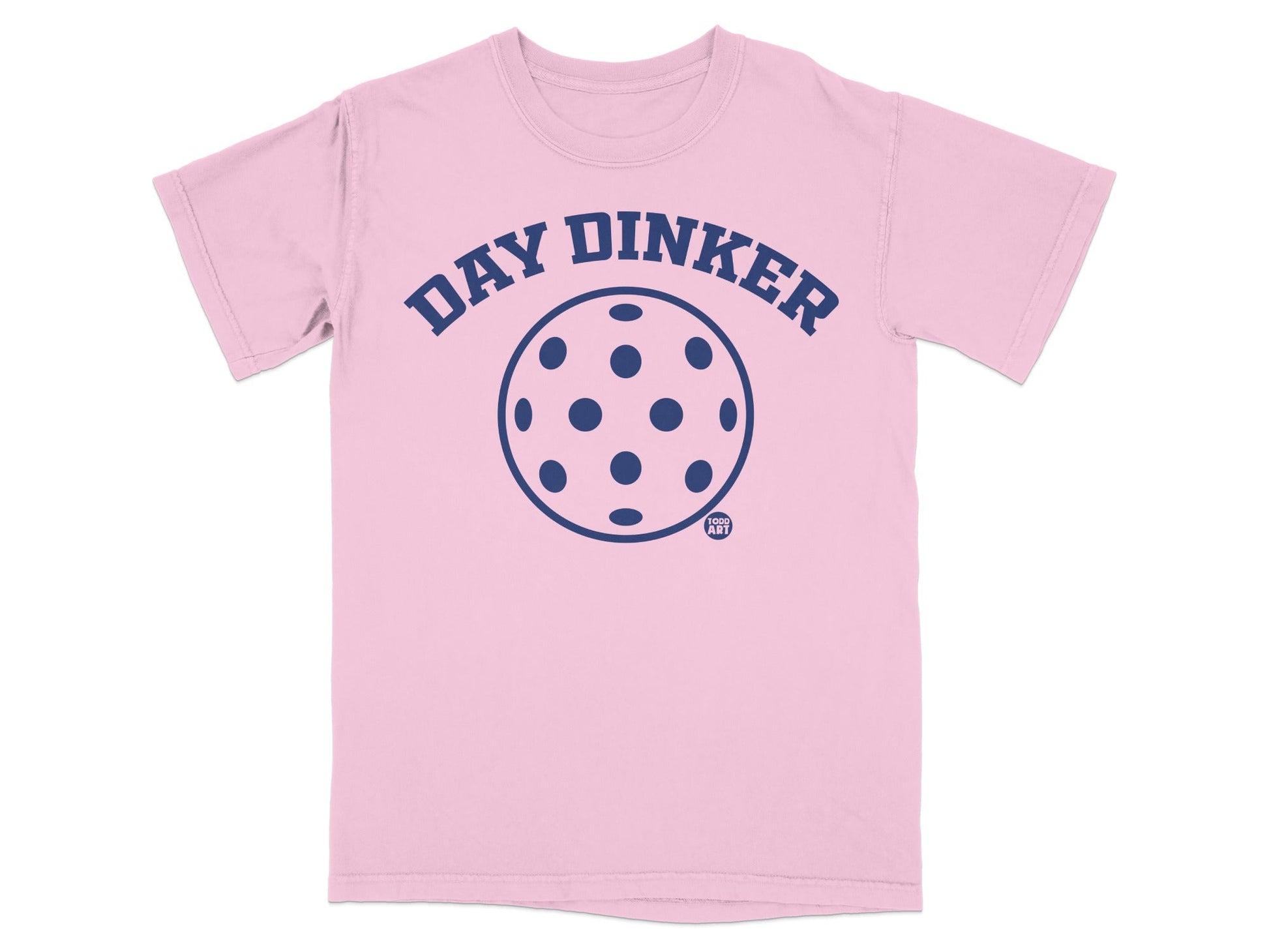 Pink t-shirt with "DAY DINKER" and a pickleball graphic.