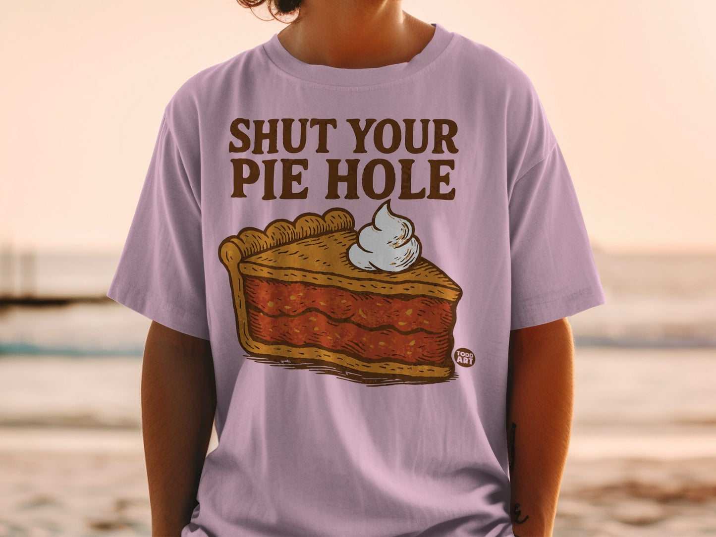 Shut Your Pie Hole Funny Graphic T-shirt