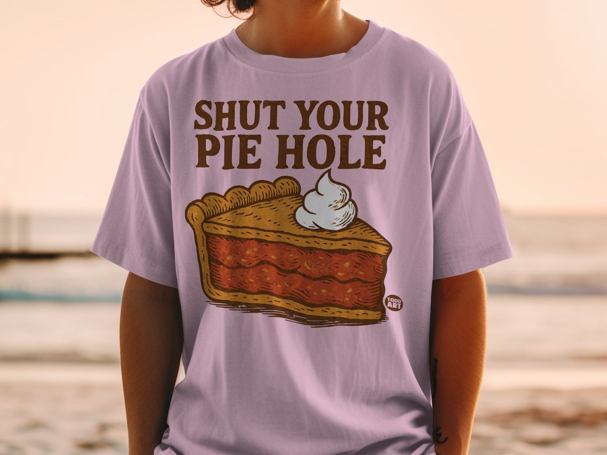 Shut Your Pie Hole Funny Graphic T-shirt