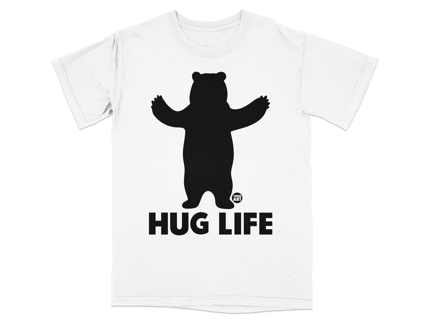 Hug Life Bear Design Graphic T-shirt for Casual Wear