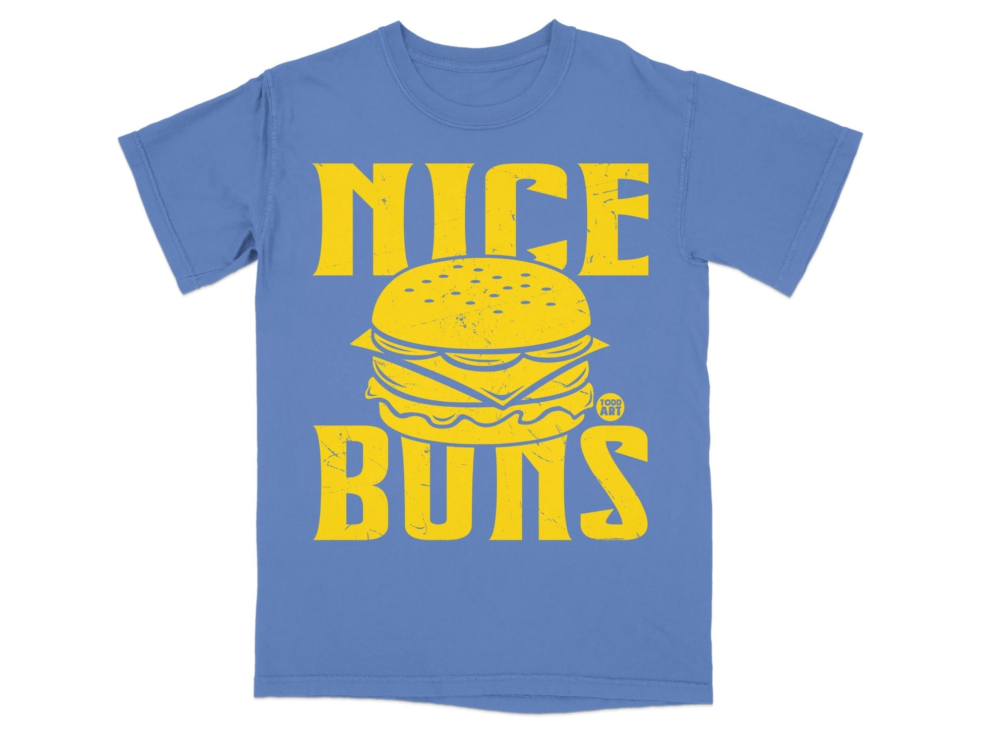 Nice Buns Bold Graphic Burger Print T-shirt
