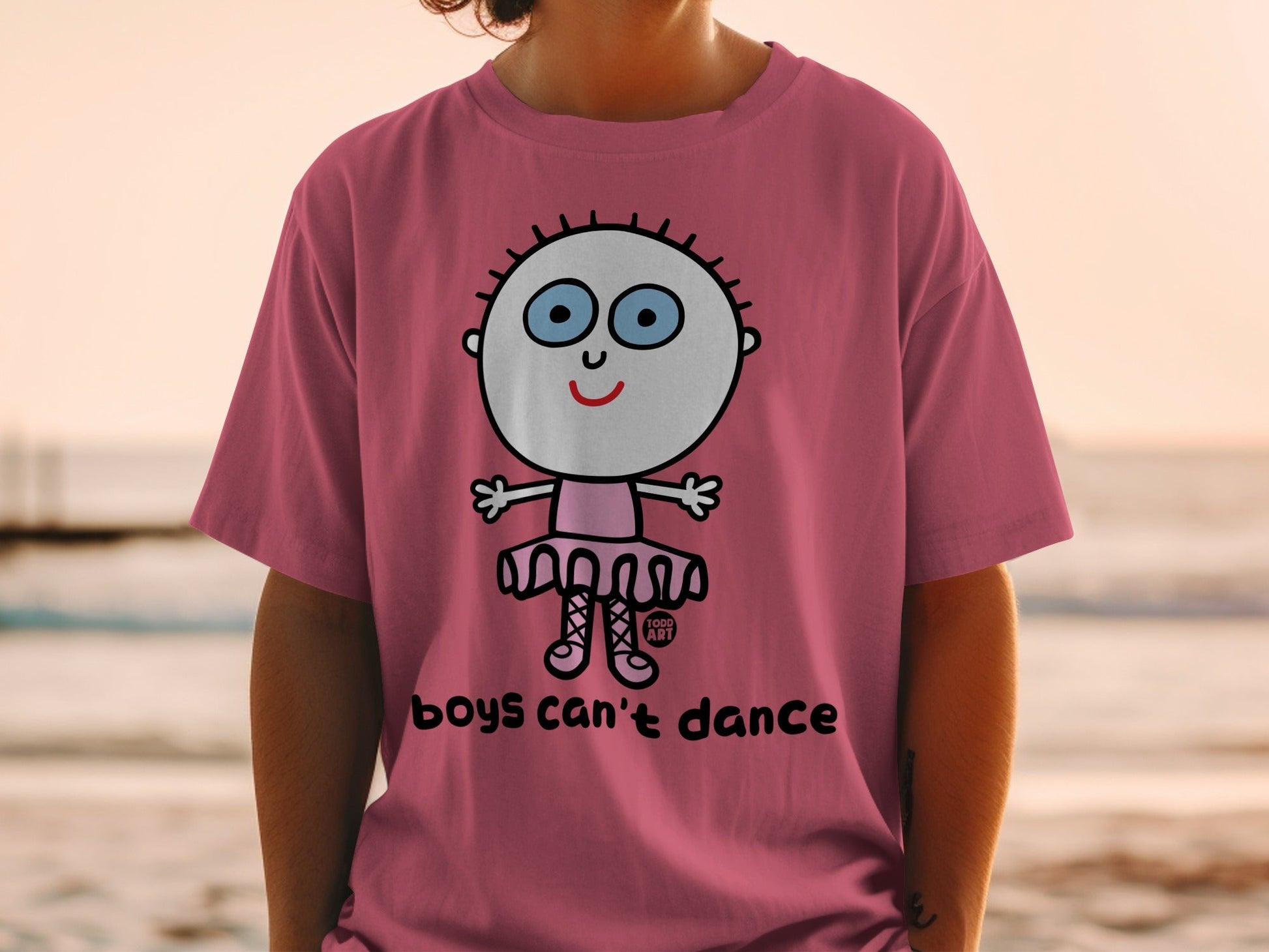 Boys Can't Dance Pink Short Sleeve T-shirt