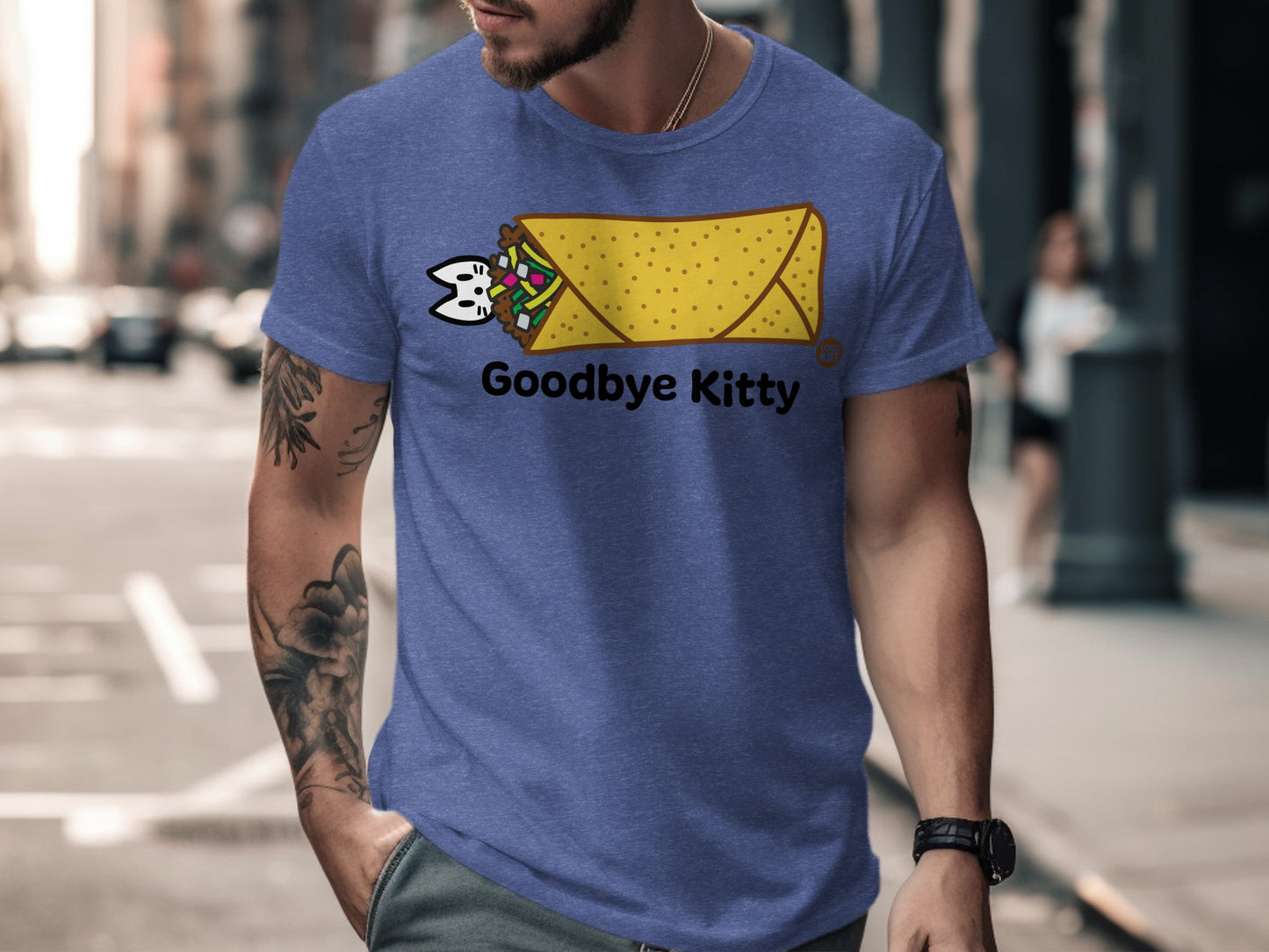 Goodbye Kitty Taco Themed Graphic T-Shirt