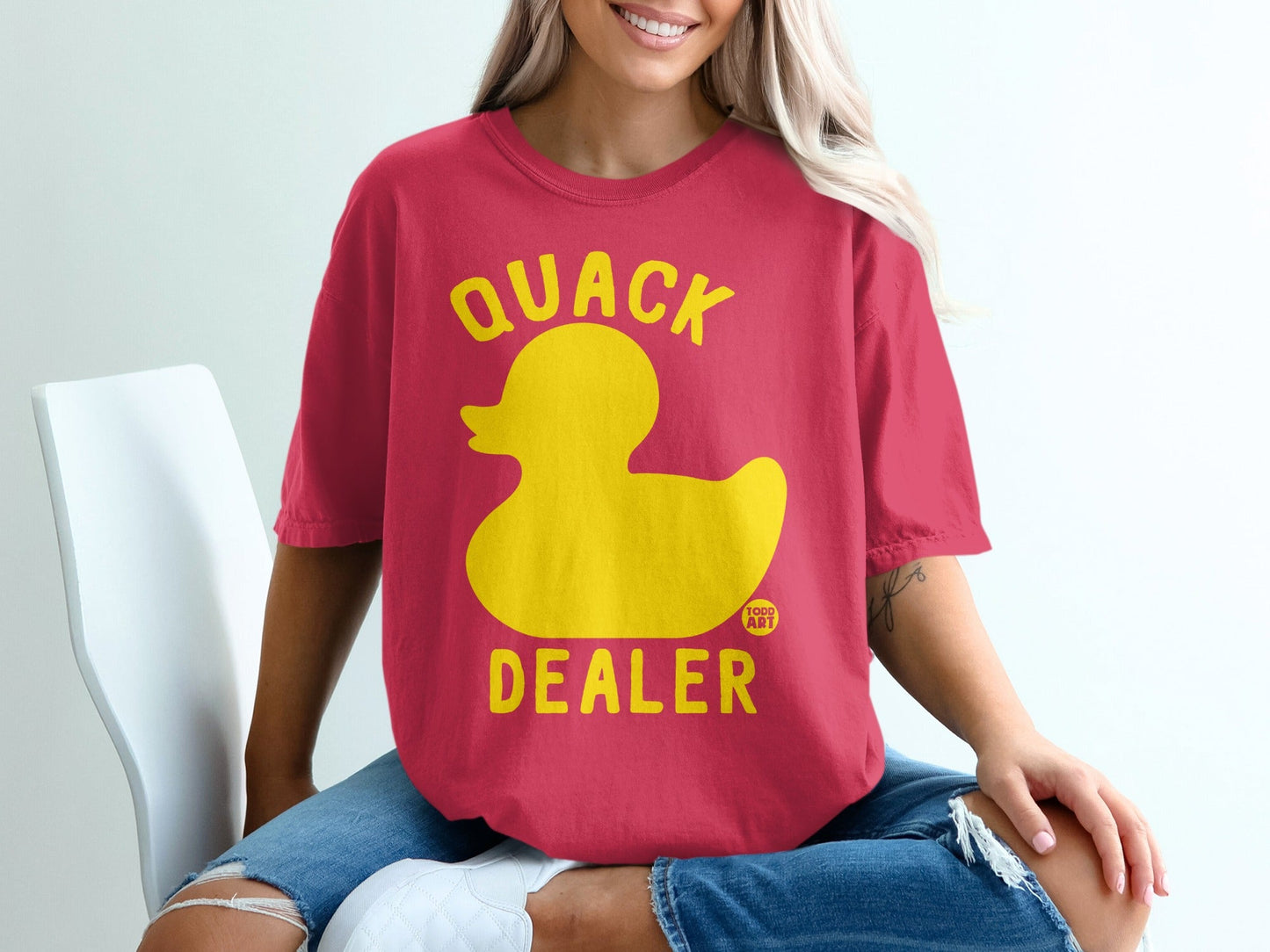 Quack Dealer Todd Art Duck Graphic T-Shirt