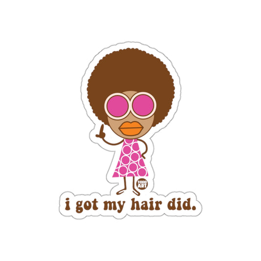 I Got My Hair Did Afro Lady with Shades Sticker