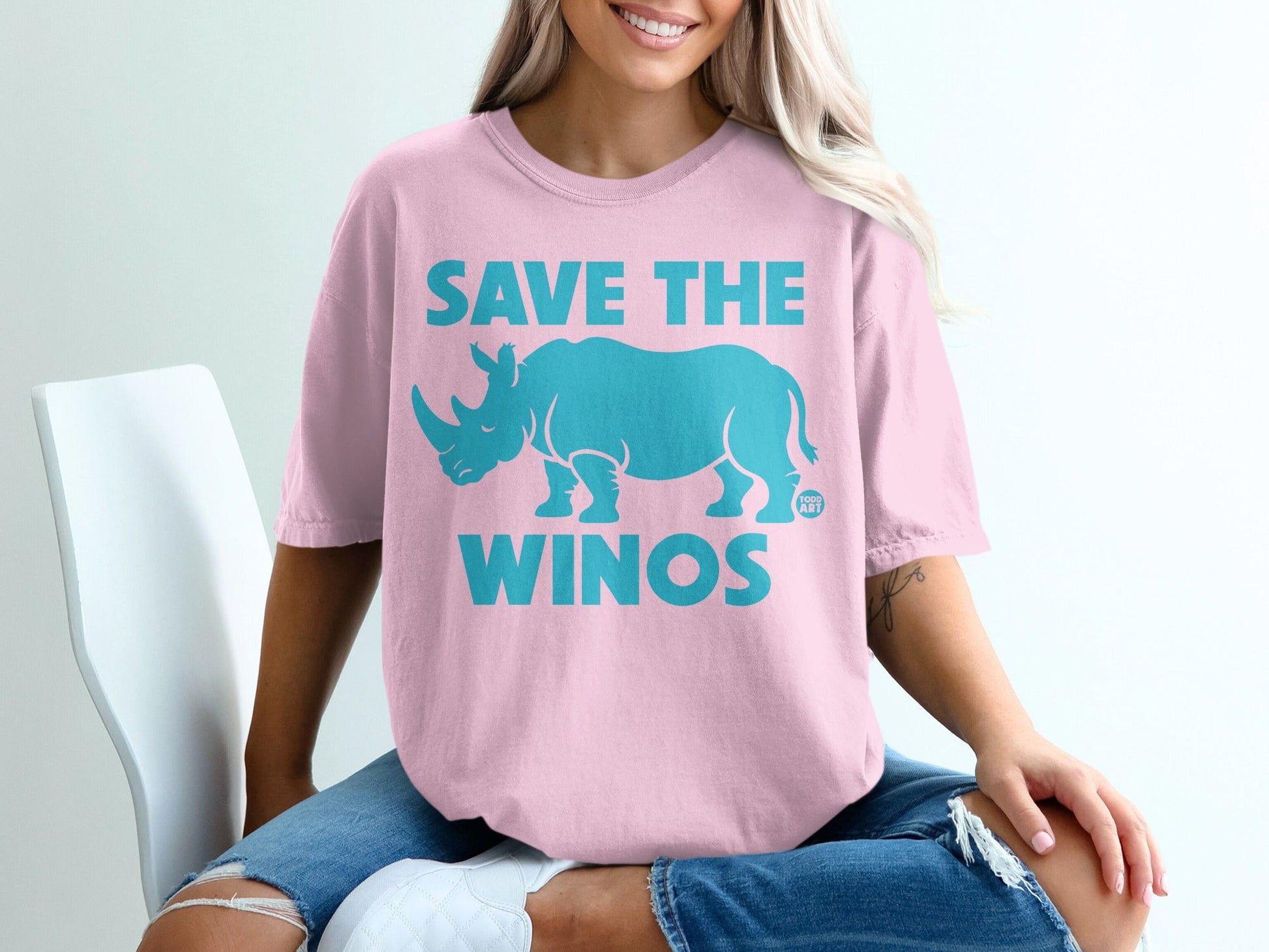 Save the Winos Graphic Tee Shirt Casual Statement