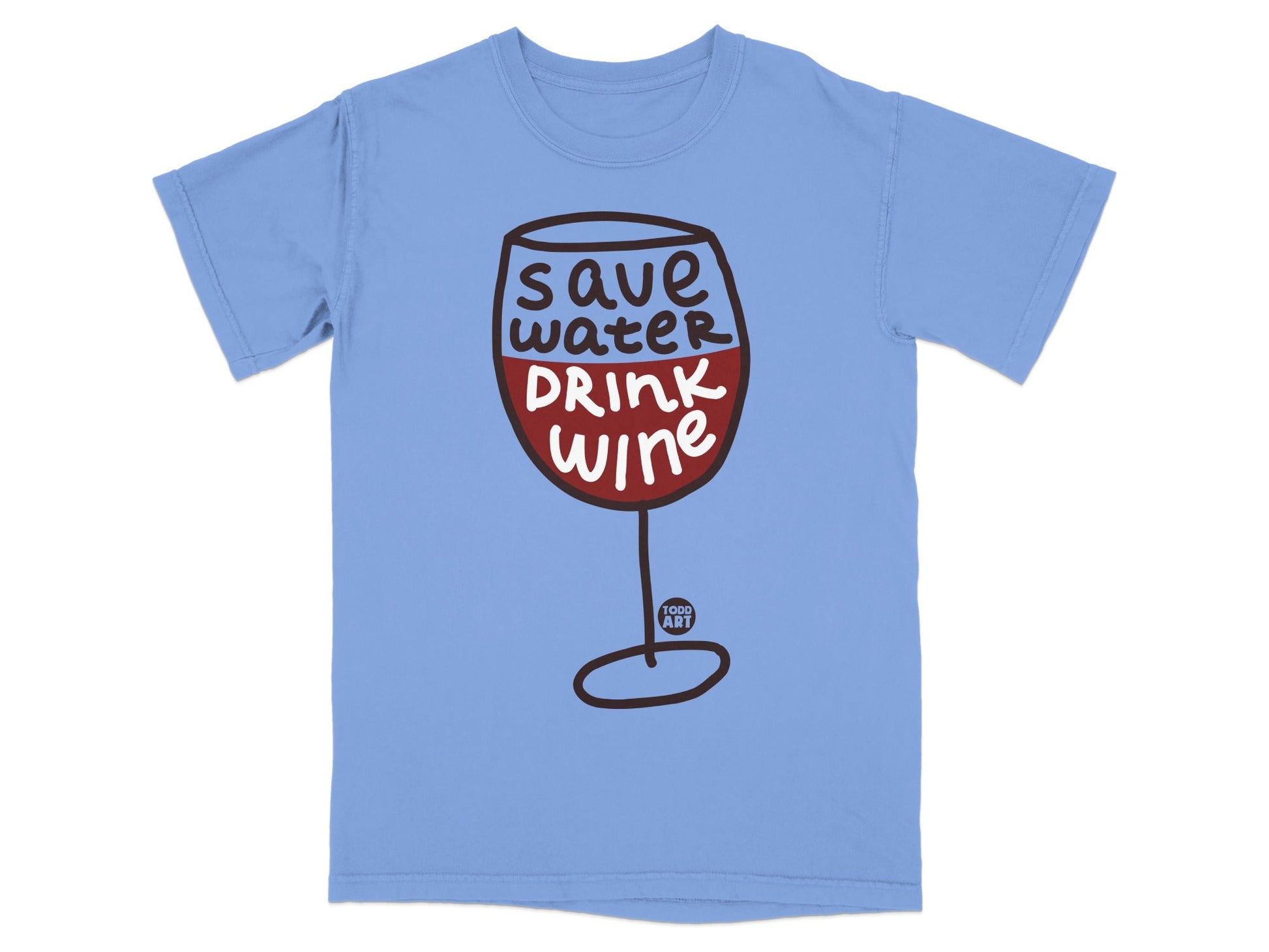 Save Water Drink Wine Graphic Tee Shirt Product