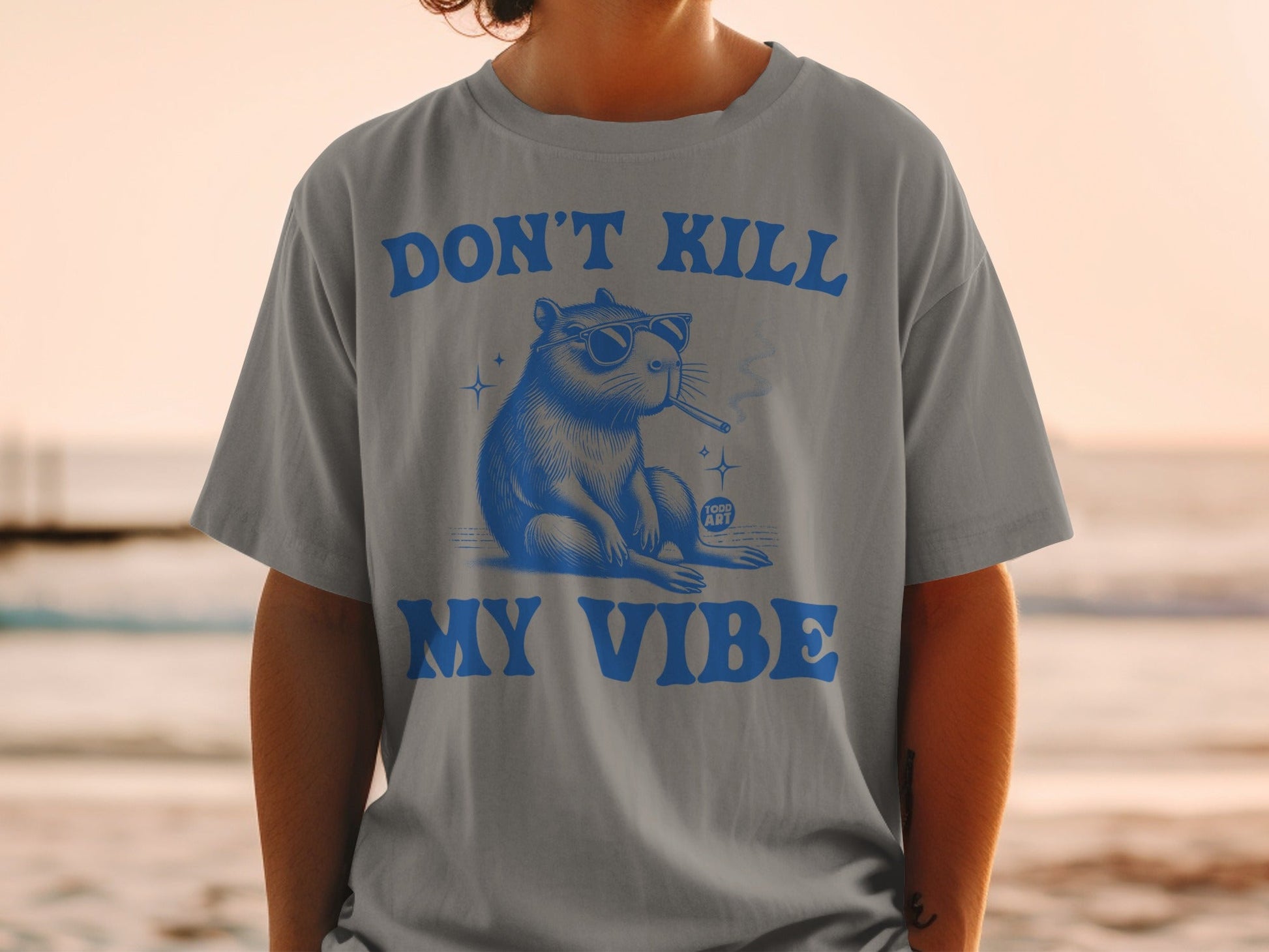 Don't Kill My Vibe Cool Squirrel Graphic T-Shirt