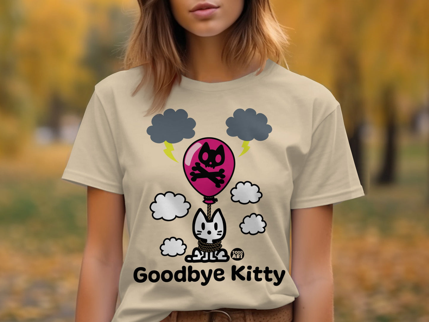 Goodbye Kitty Graphic T-Shirt for Trendy Outfits