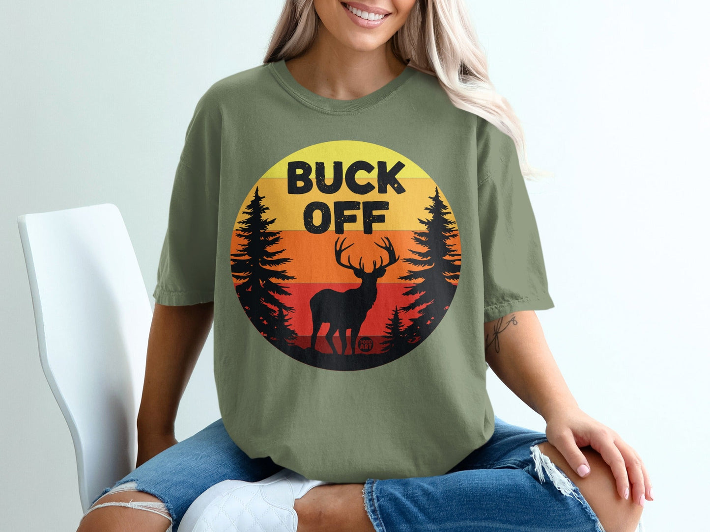 Funny Deer Buck Off Graphic T-Shirt Perfect for Nature Lovers