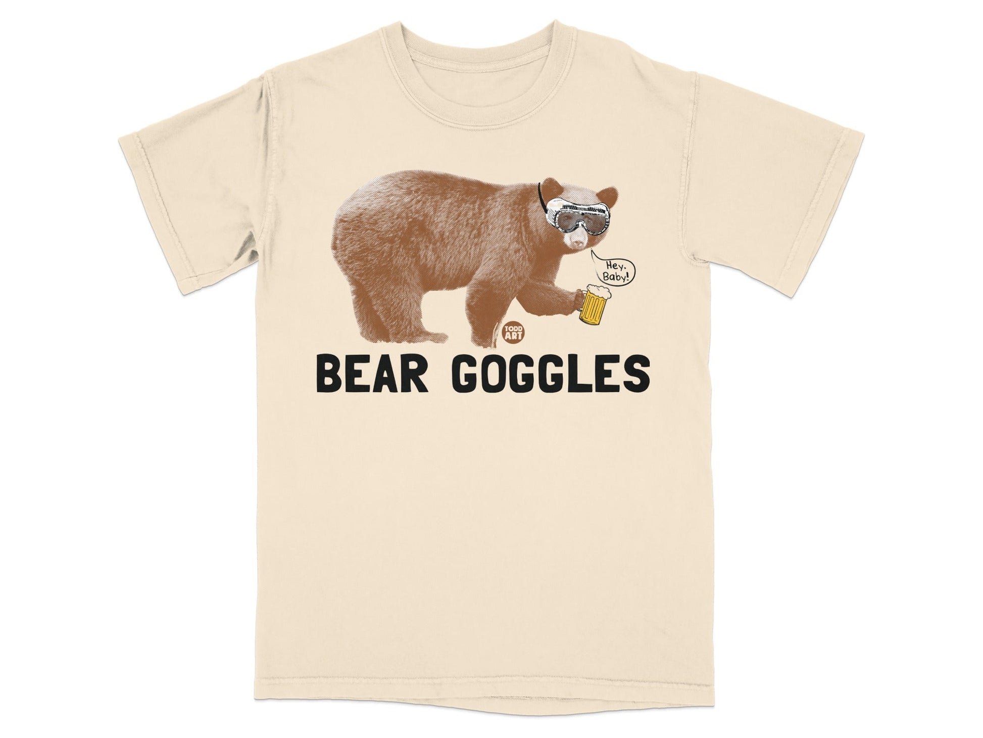 Bear Goggles Funny Graphic Tee Men's Casual Shirt