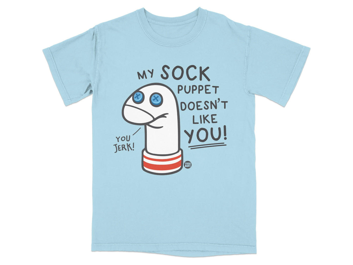 Humorous Sock Puppet Doesnt Like You You Jerk product type