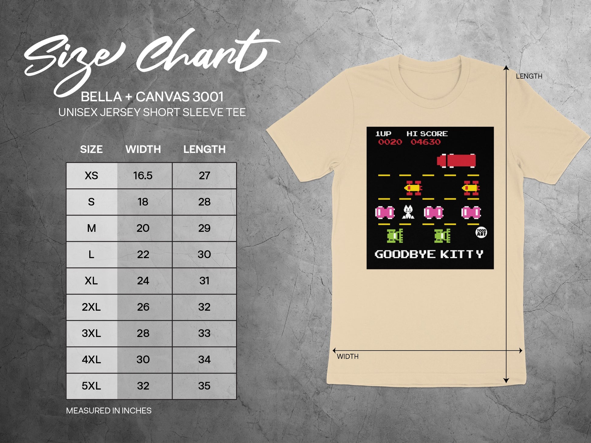Retro Goodbye Kitty Theme Gaming Unisex Jersey Tee