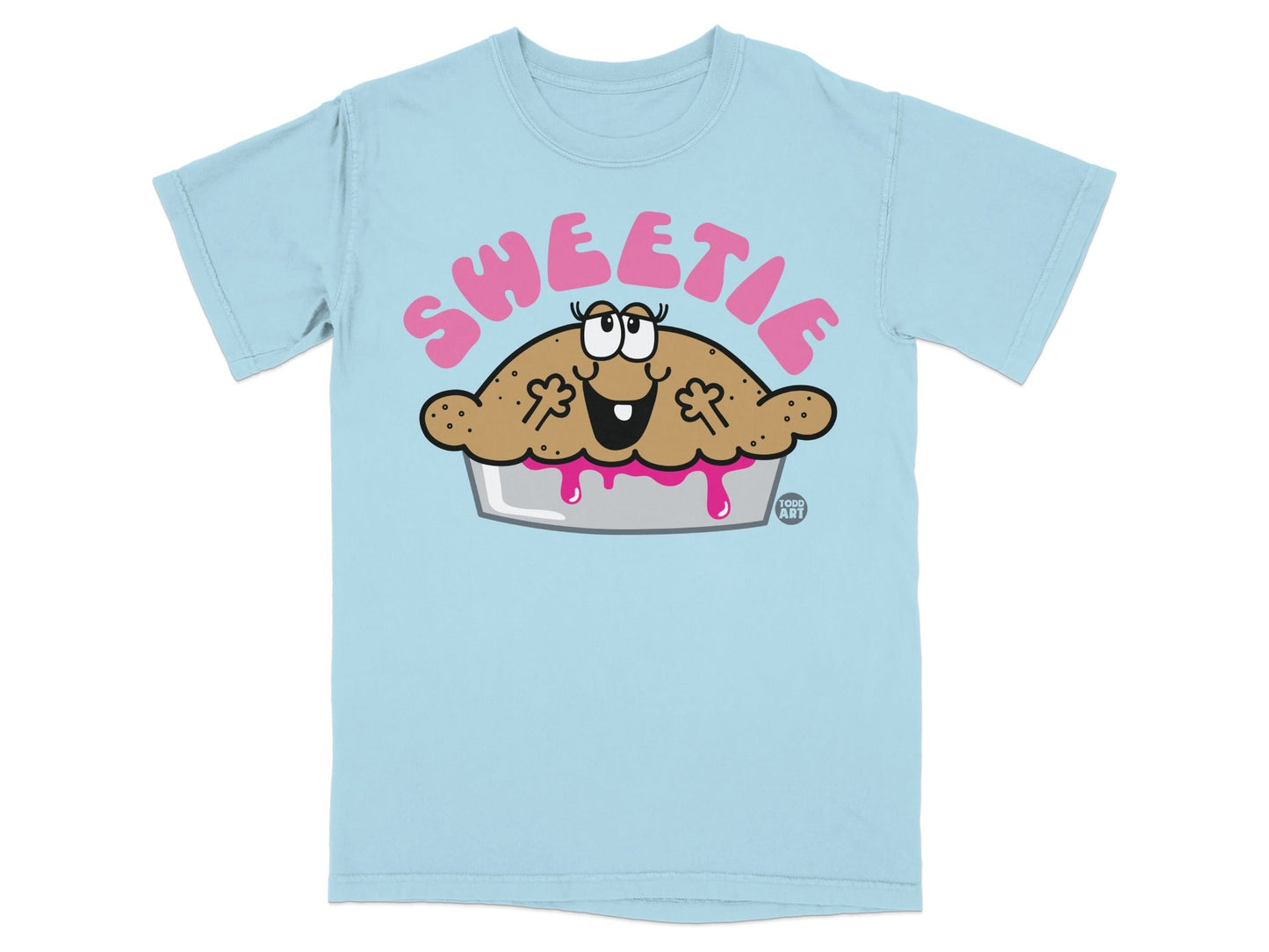Sweetie Pie Graphic Light Blue T-shirt for Fun Casual Wear