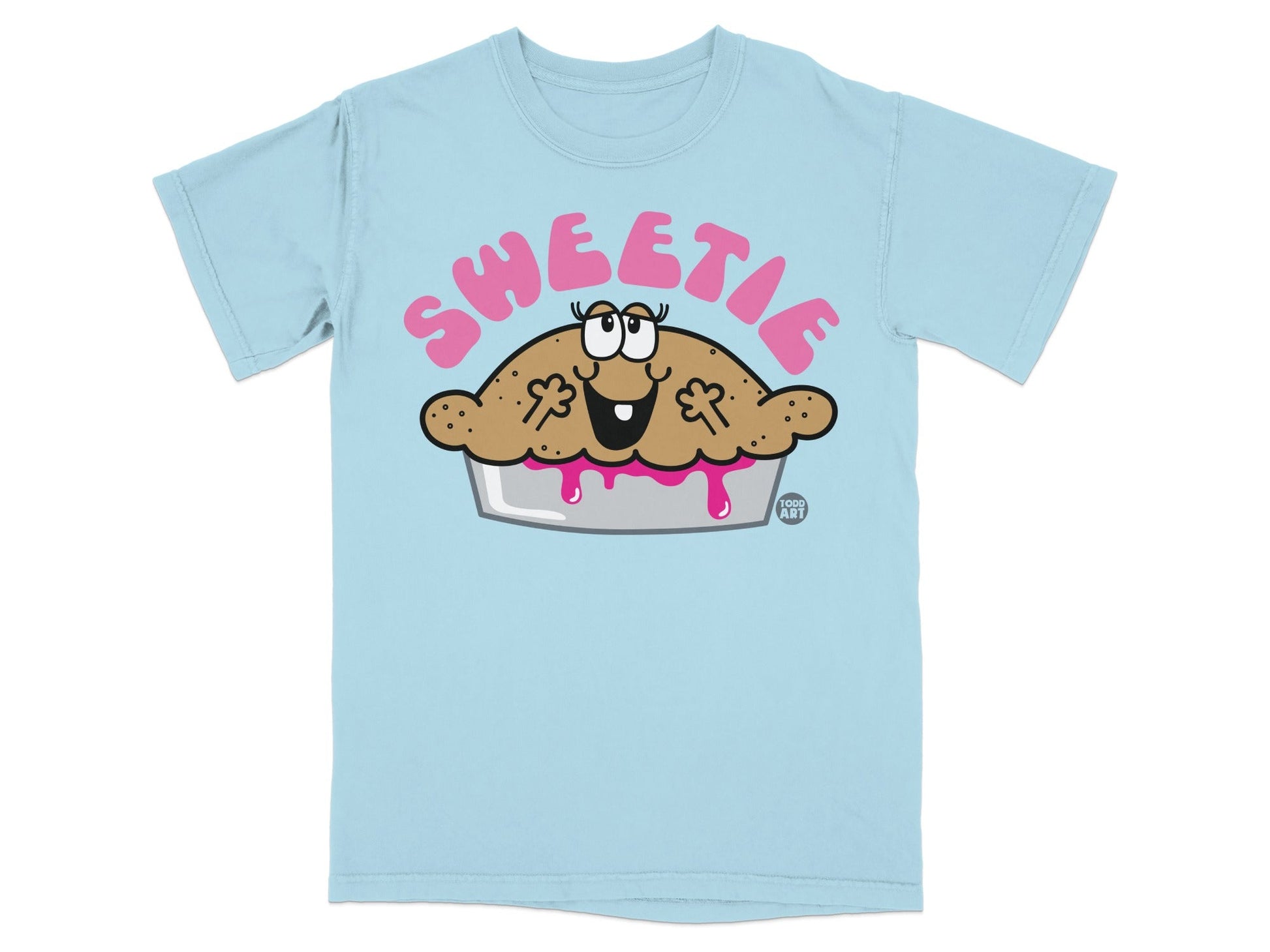 Sweetie Pie Graphic Light Blue T-shirt for Fun Casual Wear