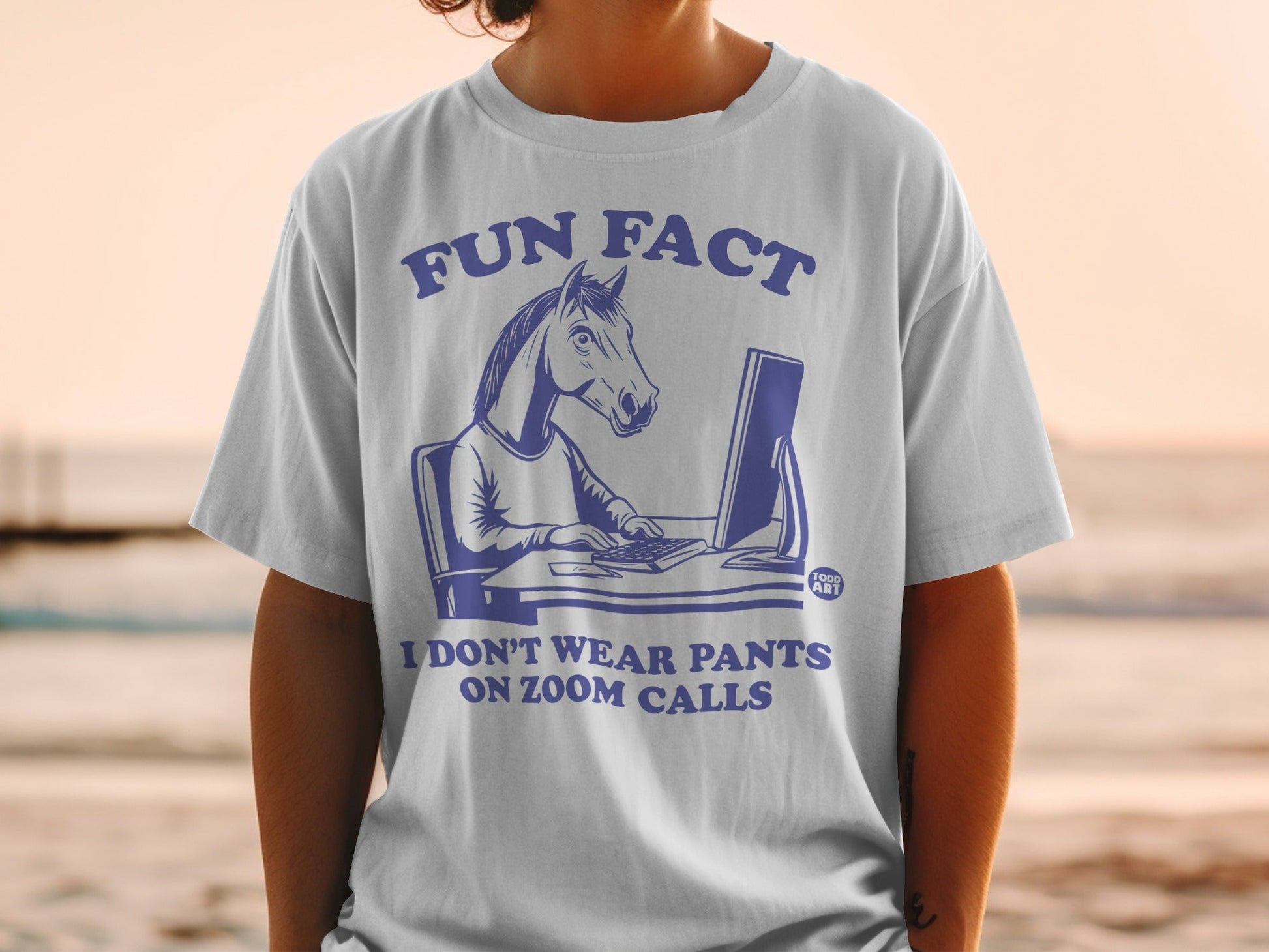 Fun Fact Shirt I Don't Wear Pants on Zoom Calls