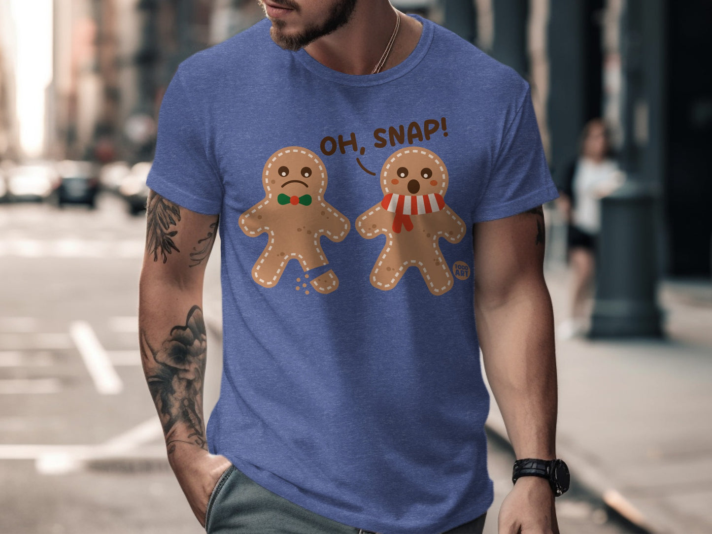 Oh Snap Gingerbread Men Funny Graphic T-Shirt product