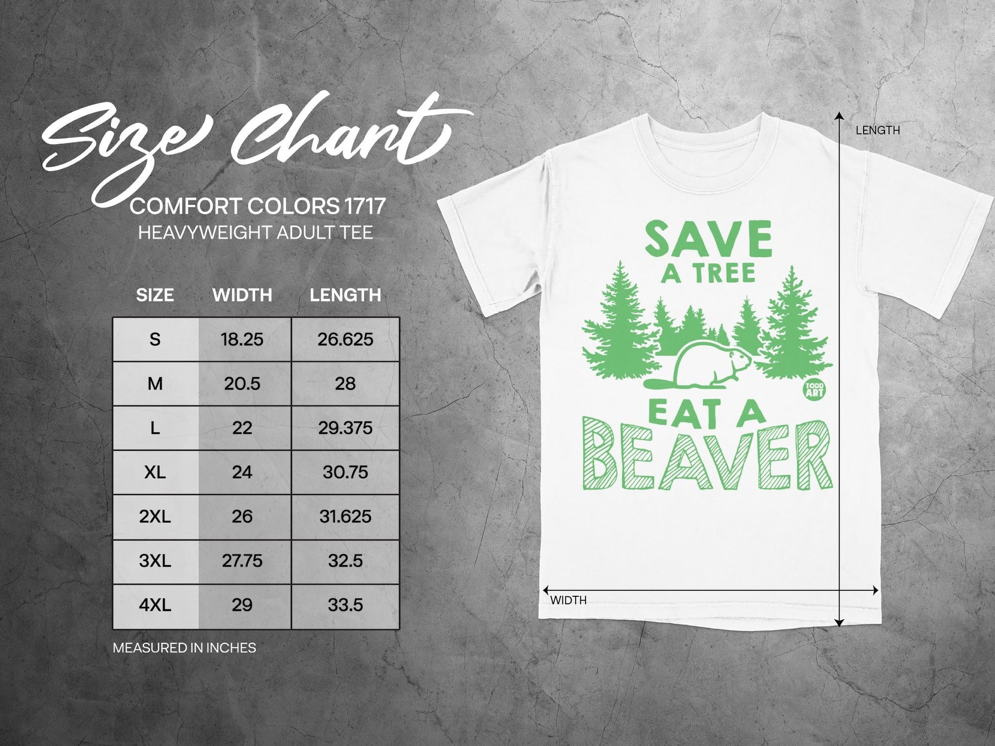 Save A Tree Eat A Beaver Graphic T-Shirt