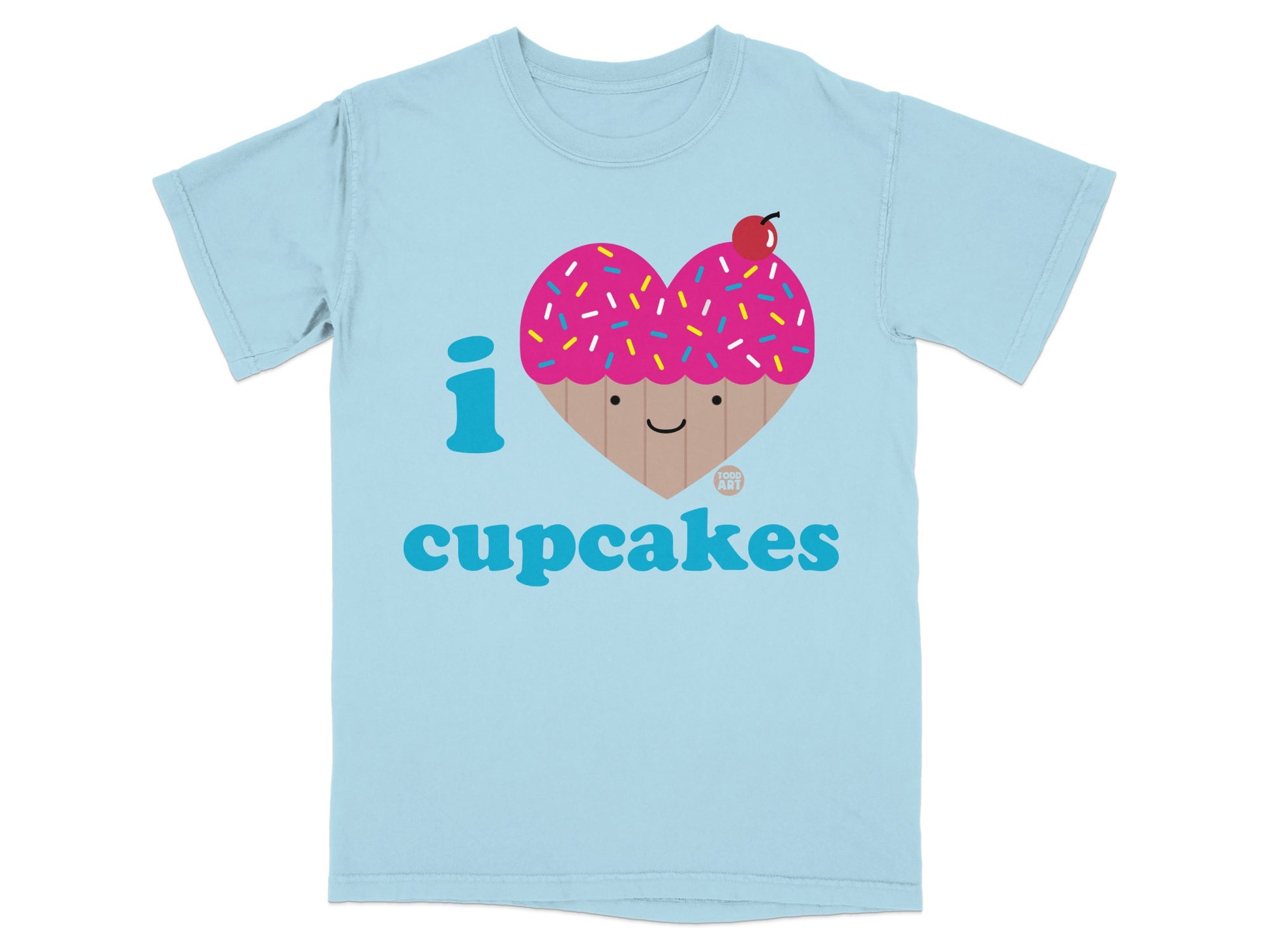 I Heart Cupcakes Cute Graphic T-shirt