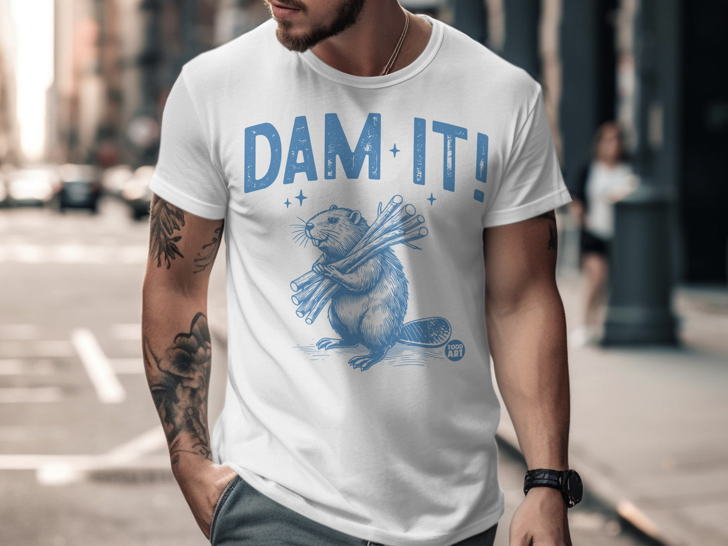 Dam It Beaver Graphic Design Unisex T-Shirt