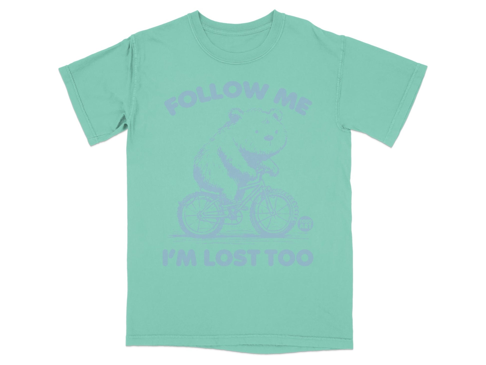 Follow Me I'm Lost Too Bear on Bike T-shirt