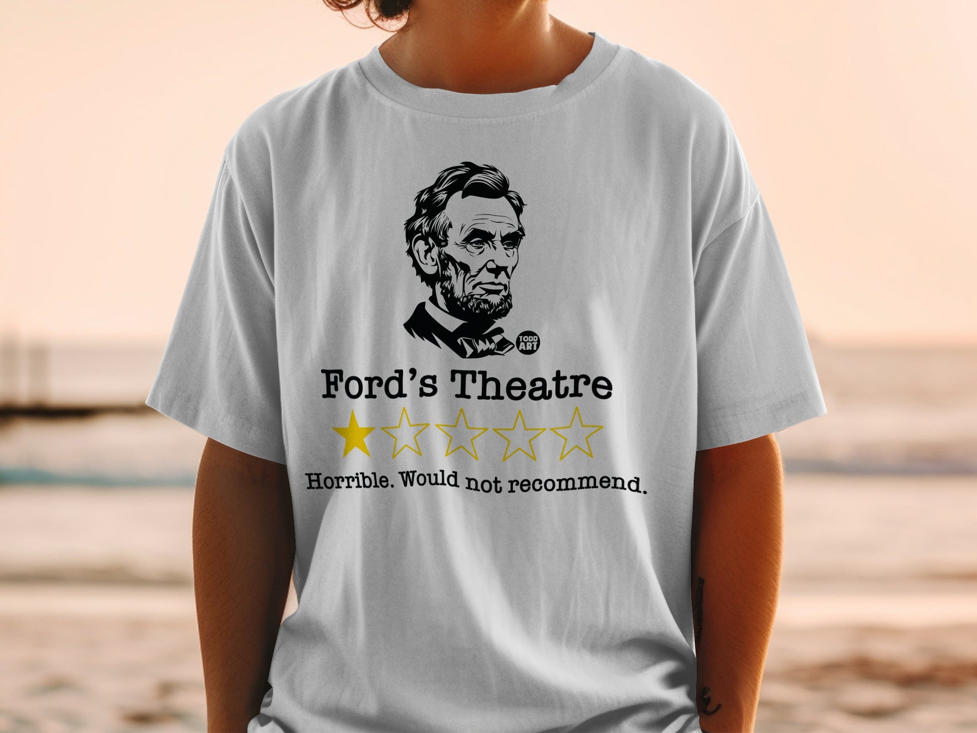 Ford's Theatre One Star Horrible Would Not Recommend t-shirt