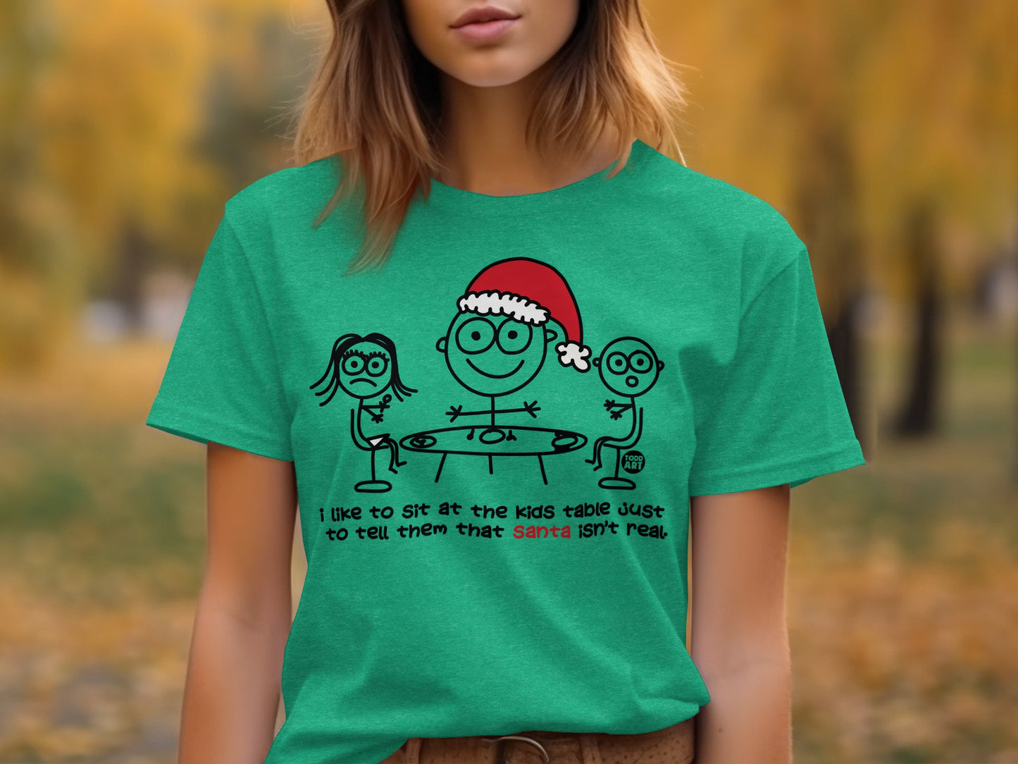 Funny Christmas Shirt with Humorous Santa Claus Theme