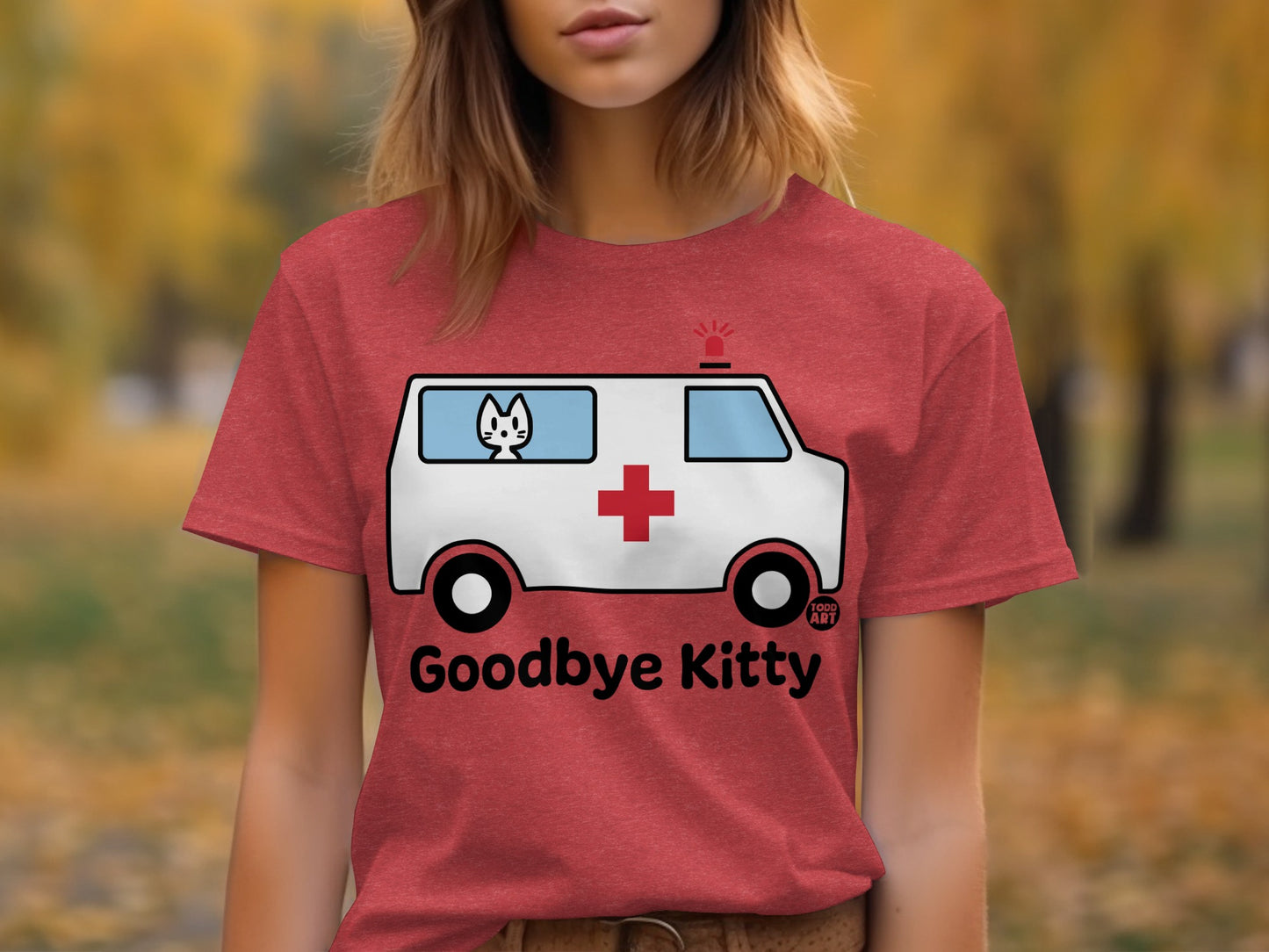 Goodbye Kitty Graphic Tee with Fun and Cute Design