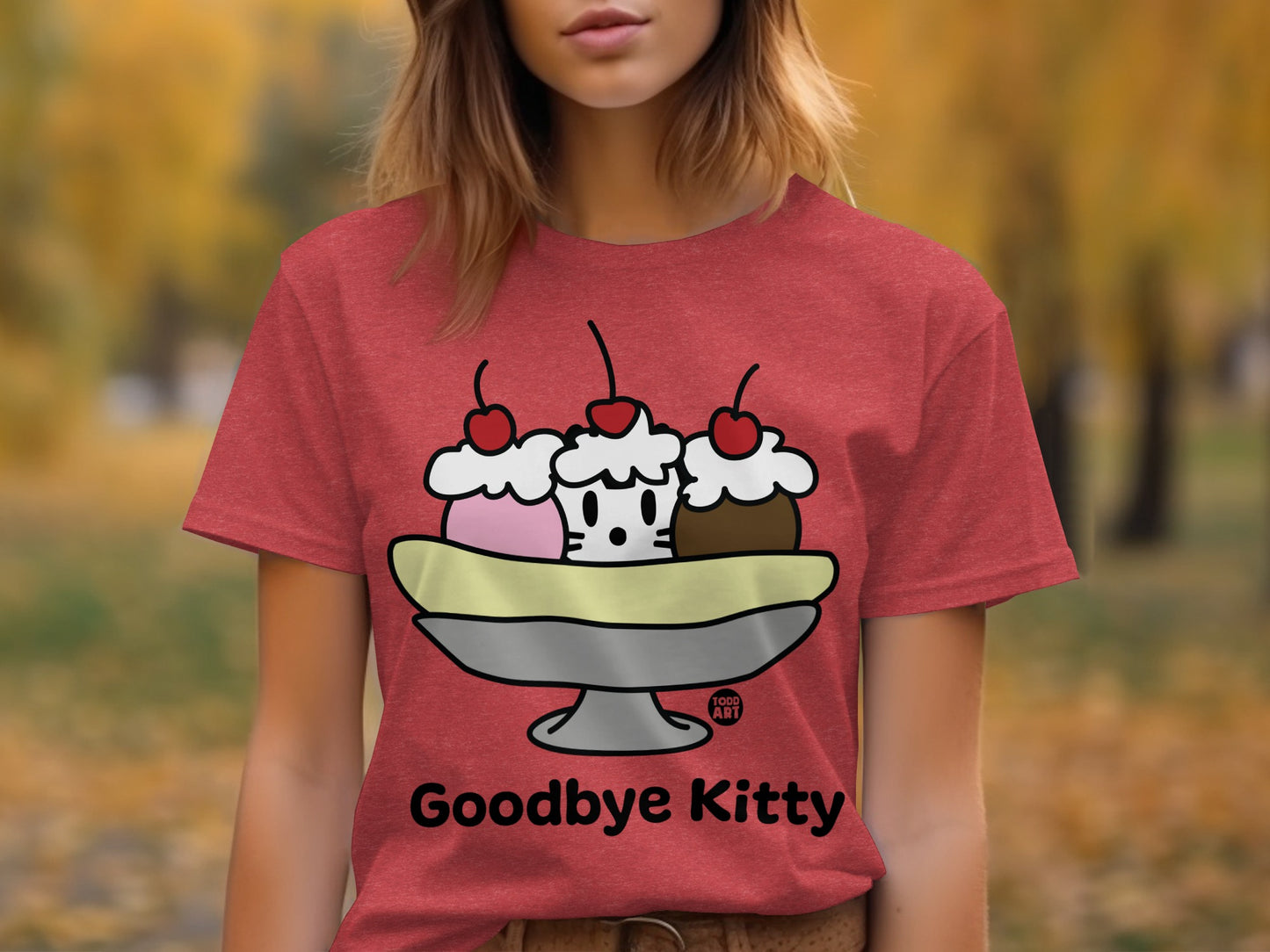 Goodbye Kitty Graphic T-shirt Perfect for Casual Wear