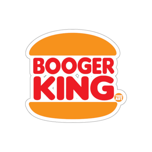Booger King Funny Logo Parody Graphic Design sticker