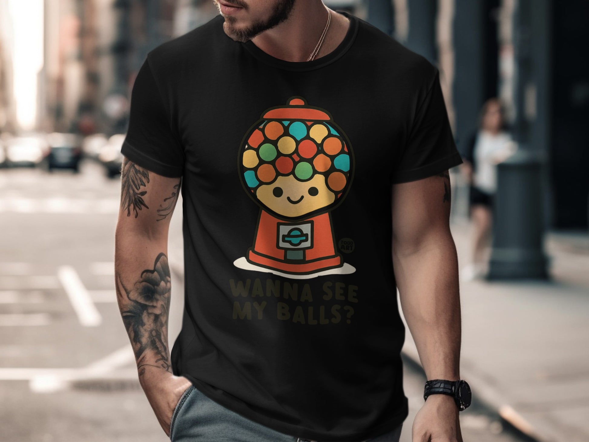 Wanna See My Balls Cute Gumball Machine T-shirt