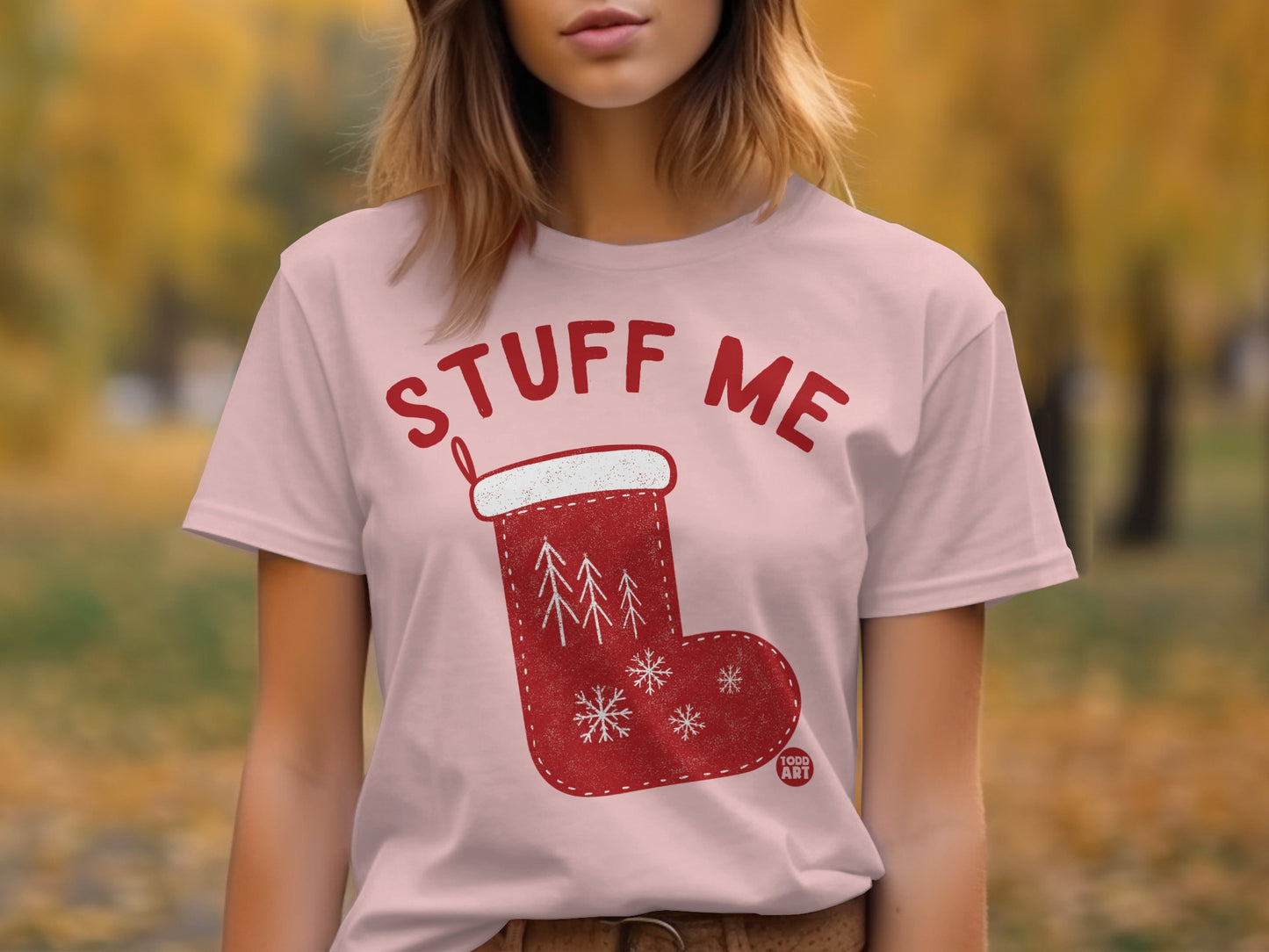Stuff Me Christmas Stocking Graphic T-Shirt