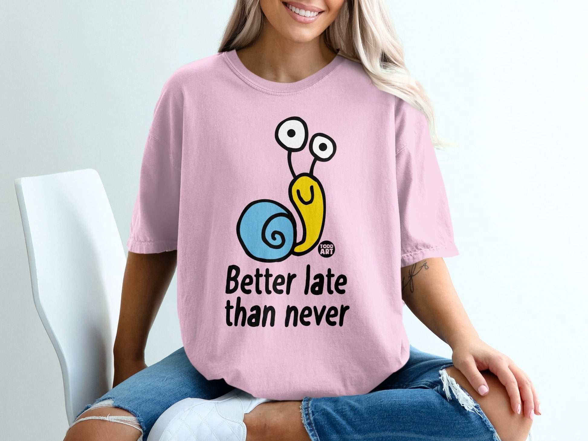Better Late Than Never Snail Graphic T-Shirt