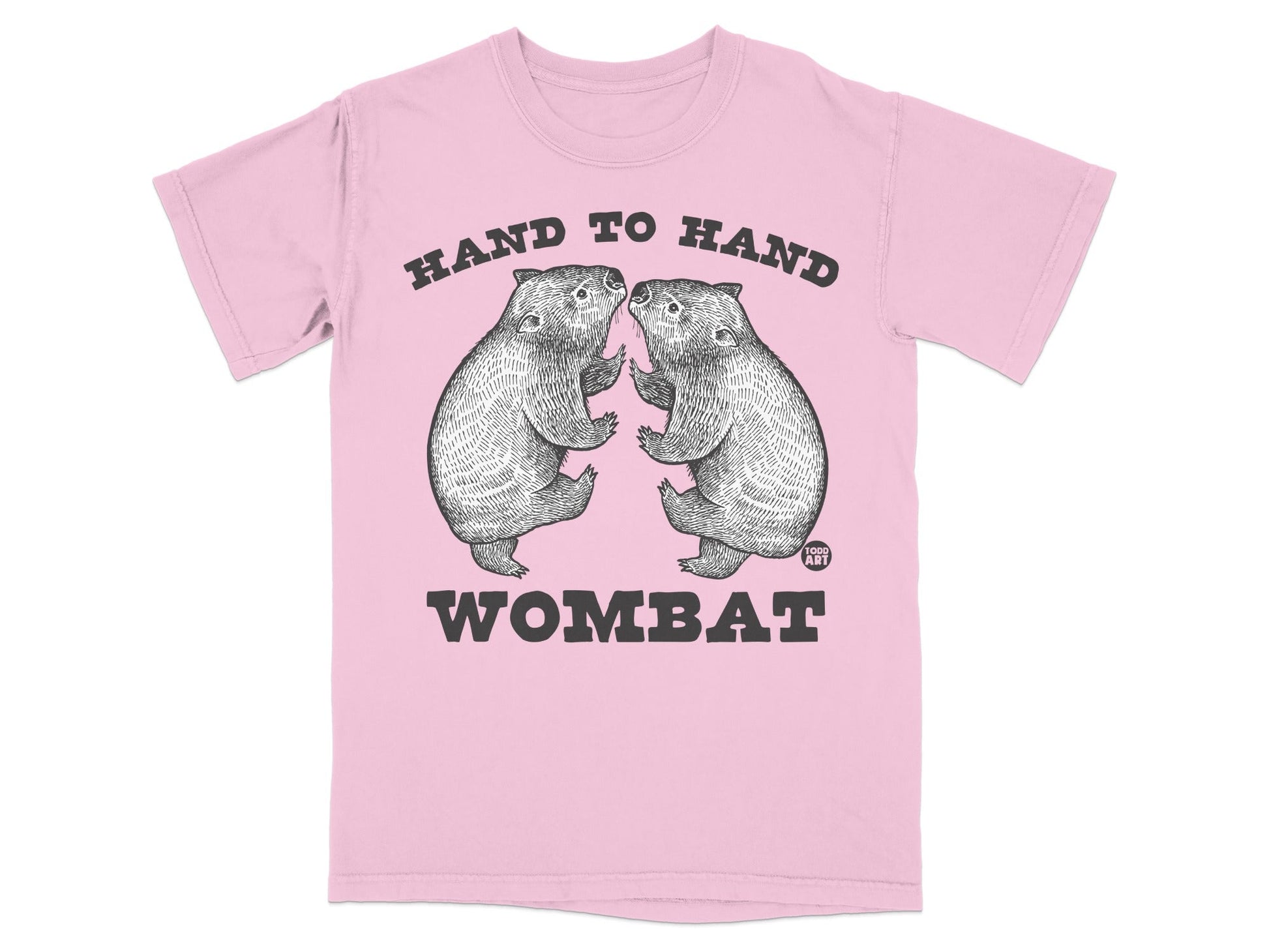 Hand to Hand Wombat Graphic T-Shirt with Animal Design