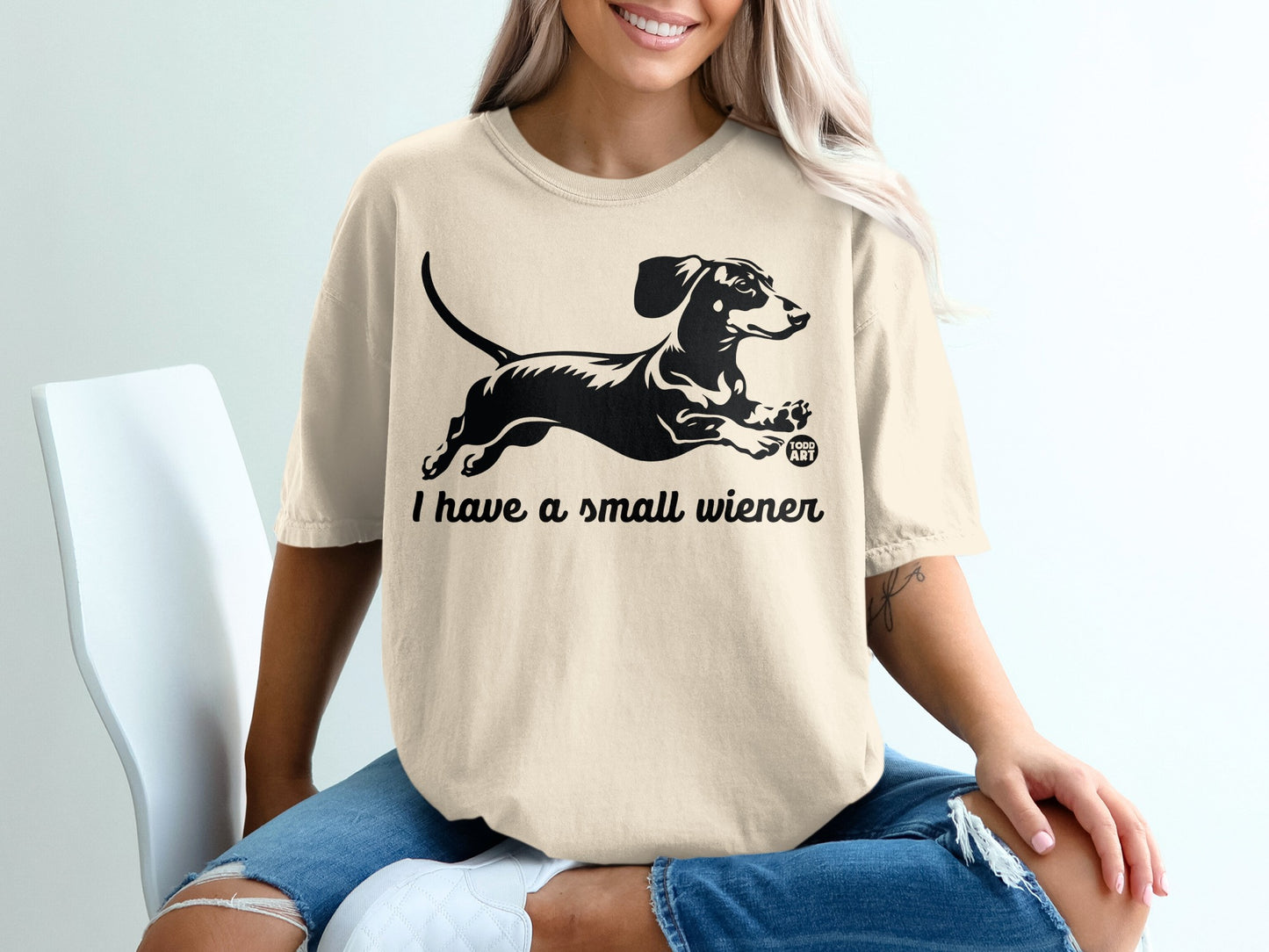 I Have A Small Wiener Graphic Design T-Shirt