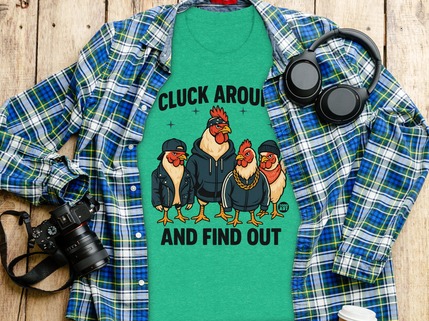 Cluck Around and Find Out Chicken Graphic T-Shirt