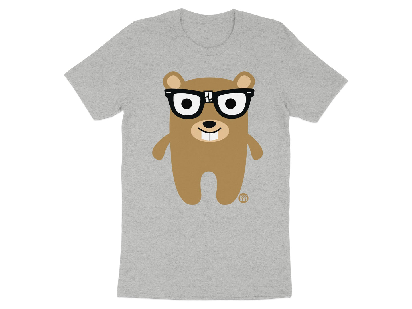 Cute Bear Wearing Glasses Graphic Tee perfect for stylish kids