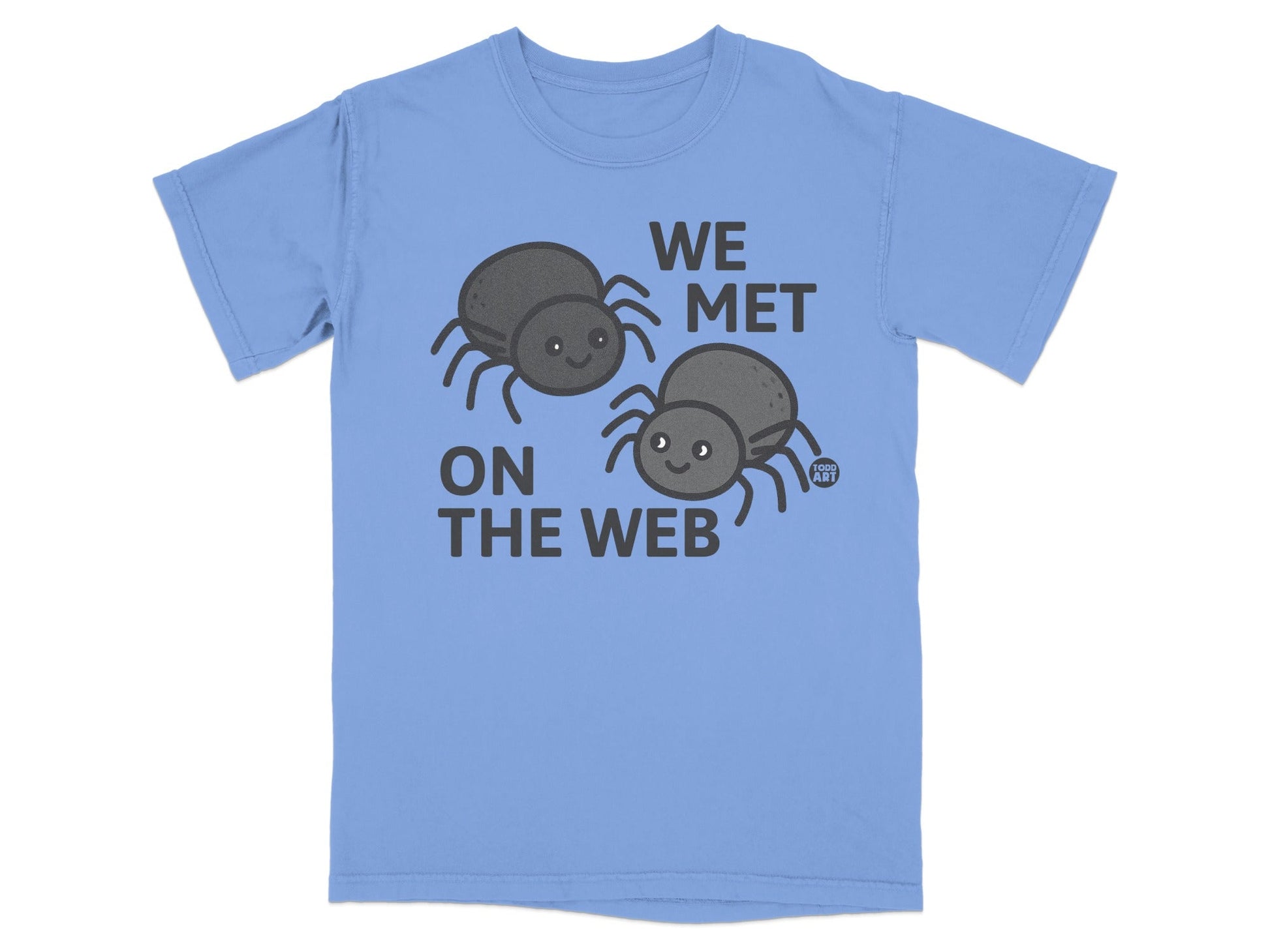 We Met On The Web Cute Spider Graphic T-Shirt
