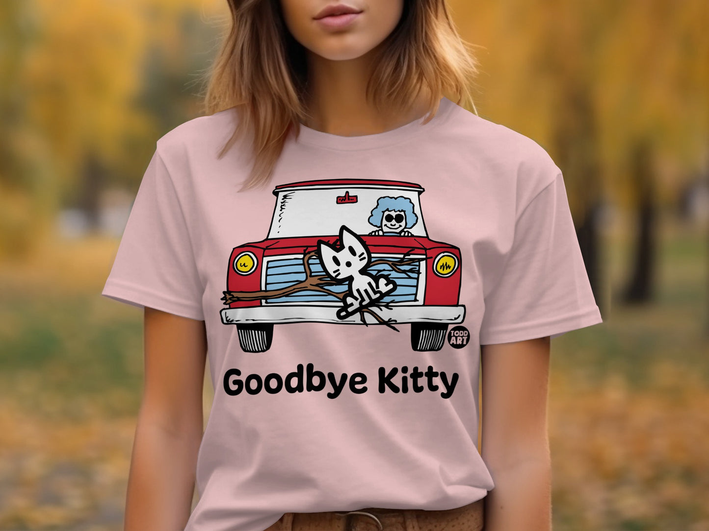 Goodbye Kitty Funny Graphic Tee Shirt
