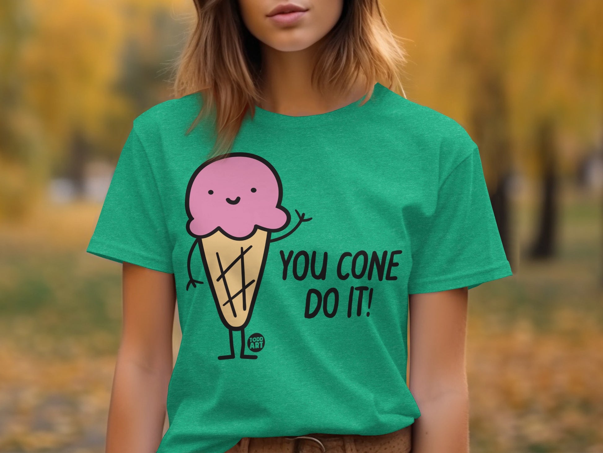 You Cone Do It Ice Cream Printed T-Shirt