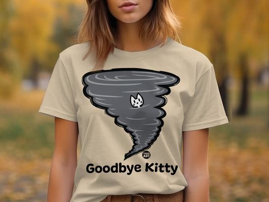 Goodbye Kitty Tornado Design T-Shirt