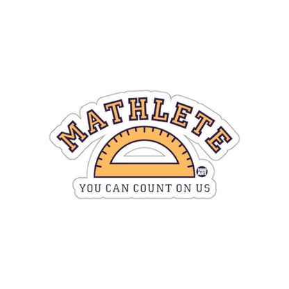 Mathlete You Can Count On Us Slogan Funny sticker