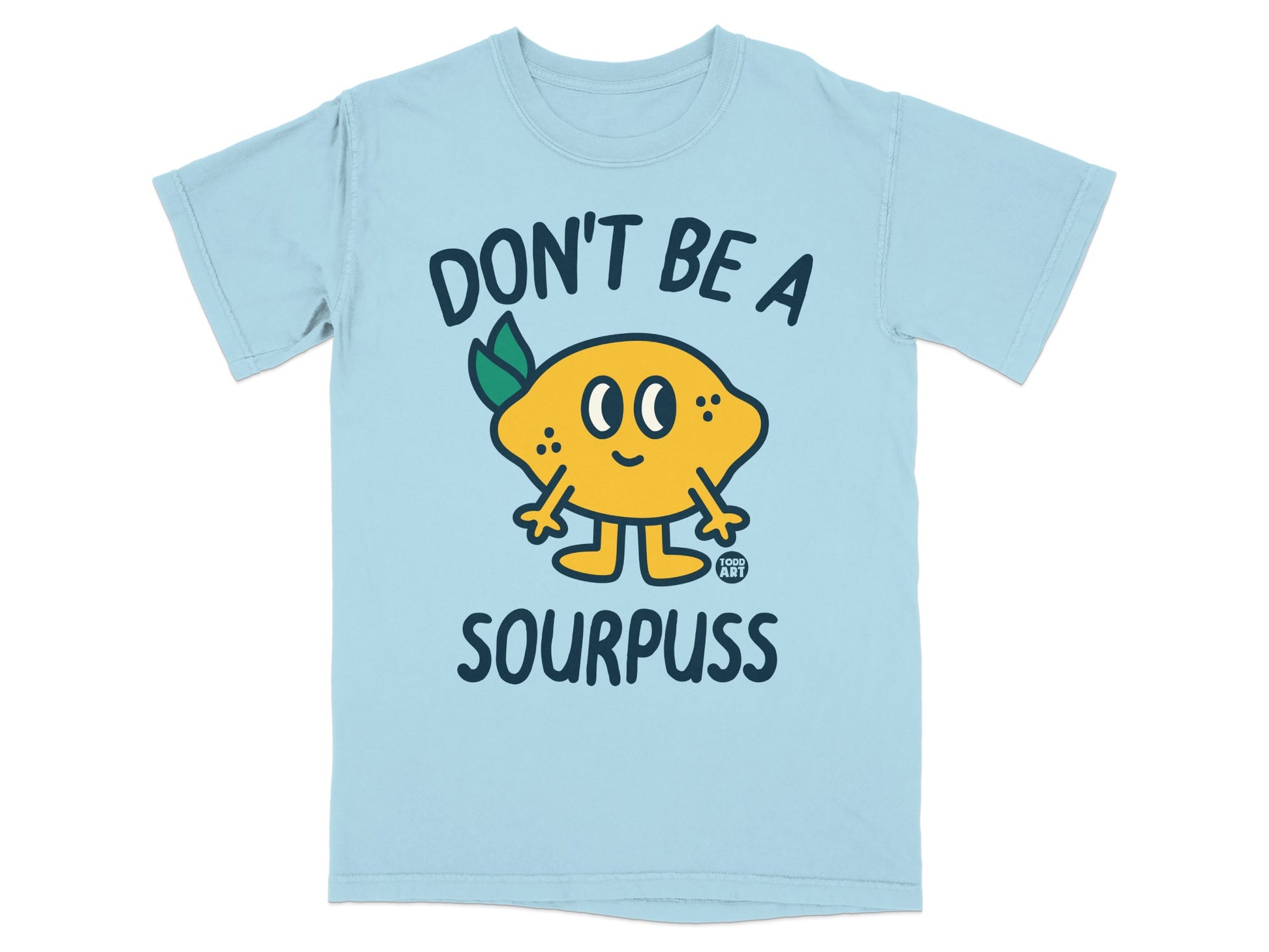 DON'T BE A SOURPUSS cartoon lemon light blue product type